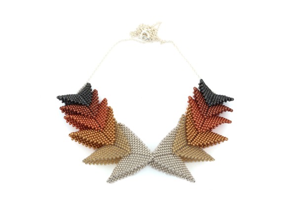 Intricate handwoven glass beads