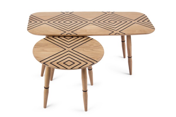 Boldly patterned furniture