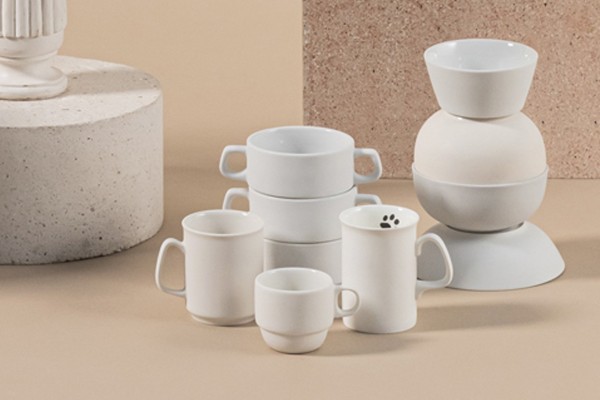 Gezandstraald recycle servies