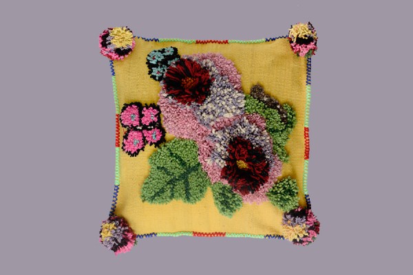 Handwoven and knotted cushion cover
