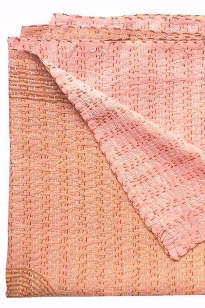 Hand embroidered Kantha throw