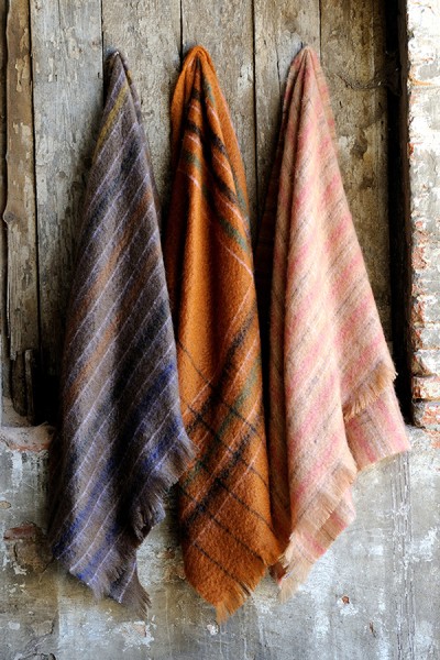 Mohair blankets designed by Laduma Ngxokolo