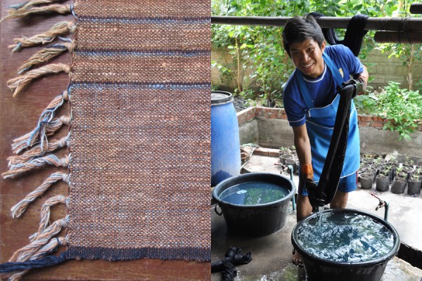 Dyeing by hand