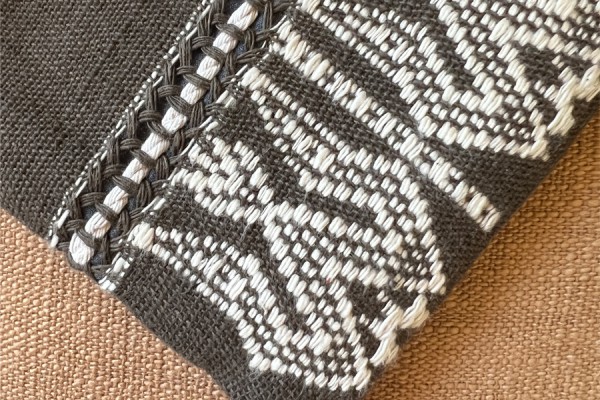 Detail of the handwoven Naga pattern