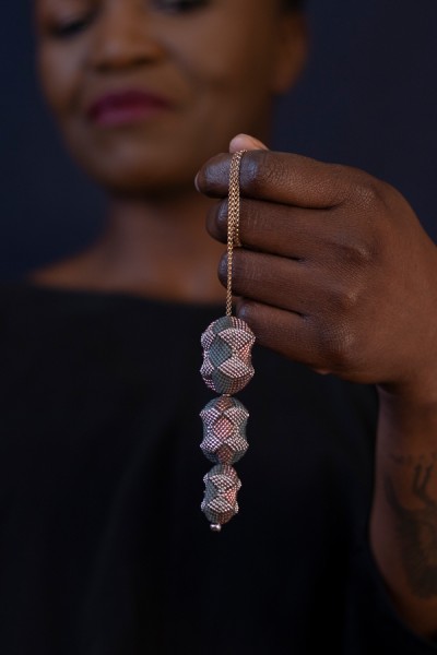 Beaded calabash necklace