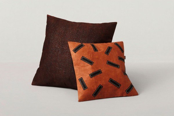 Bark cloth cushion covers