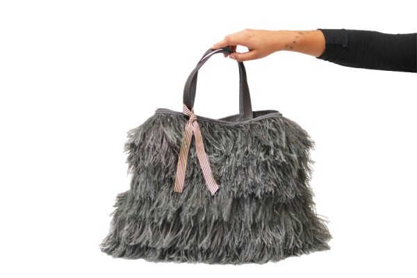 Ostrich feather bag